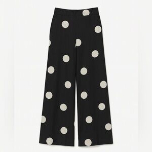Tanya Taylor Kenia pants black with cream polka dots